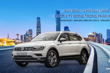 Tặng 1 năm bảo hiểm vật chất và bảo dưỡng khi mua VW Tiguan Allspace