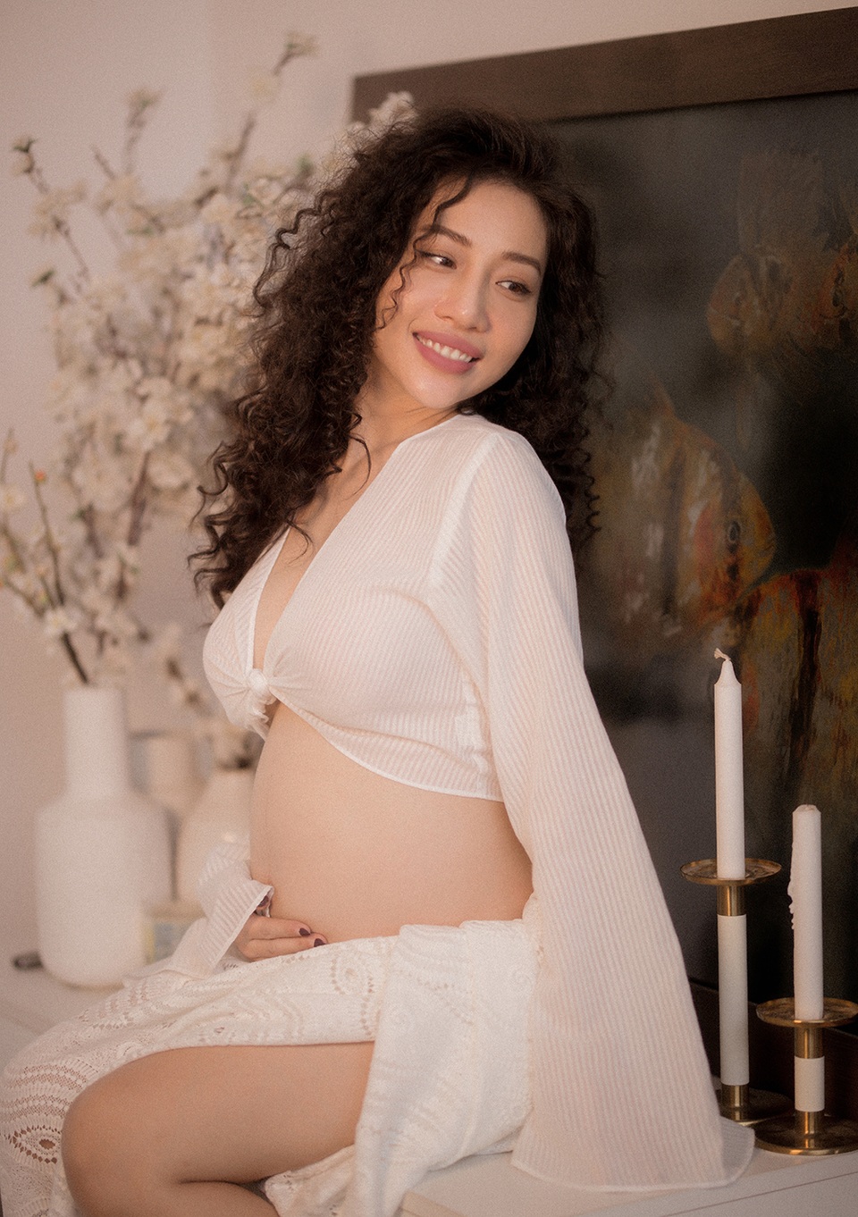 Hằng Bingboong khoe ảnh bầu 6 tháng - 7