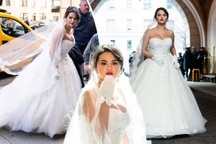 Selena Gomez xinh đẹp rạng ngời khi mặc váy cưới