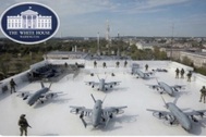 Ông Trump đăng ảnh mô phỏng "căn cứ UAV" trên nóc phòng khiêu vũ Nhà Trắng