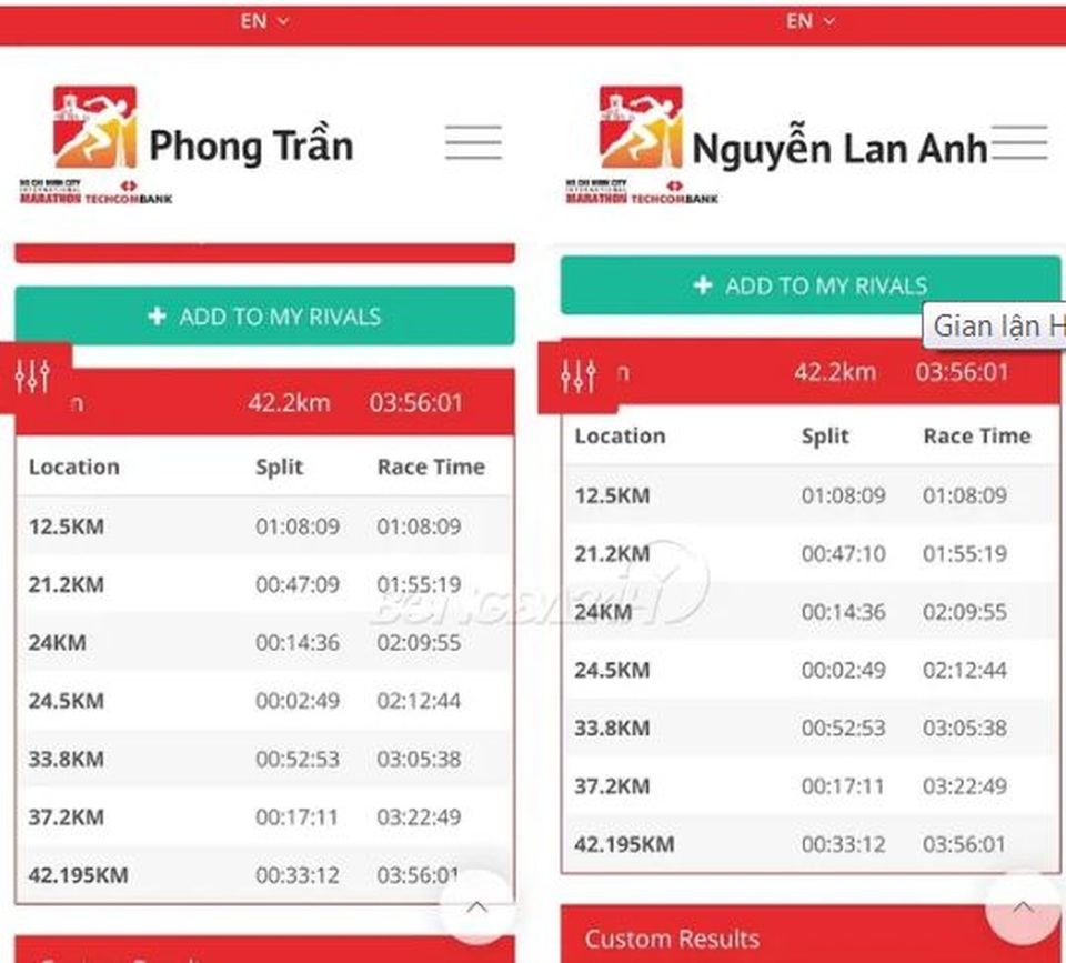 Lại xuất hiện nữ VĐV gian lận tinh vi ở giải chạy marathon TPHCM - 2 Lại xuất hiện nữ VĐV gian lận tinh vi ở giải chạy marathon TPHCM - 2