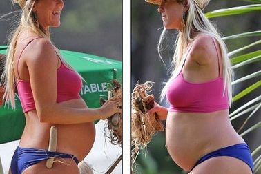 VĐV lướt ván bị cụt tay đang mang thai 7 tháng