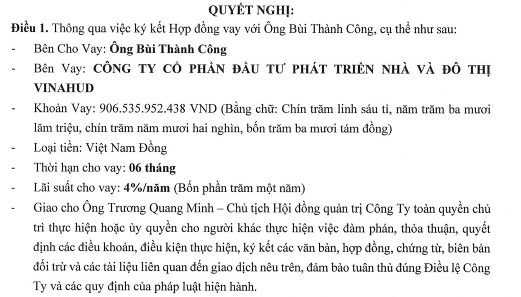 Một người cho chủ đầu tư KĐT mới Trung Hoà - Nhân Chính vay hơn 906 tỷ đồng - 1 Một người cho chủ đầu tư KĐT mới Trung Hoà - Nhân Chính vay hơn 906 tỷ đồng - 1