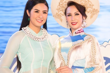 Hoa hậu Paris Vũ hội ngộ hoa hậu Ngọc Hân ở Festival Biển Nha Trang
