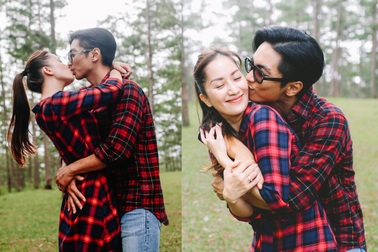 Vợ chồng Khánh Thi - Phan Hiển ôm hôn say đắm trong chuyến du lịch Đà Lạt