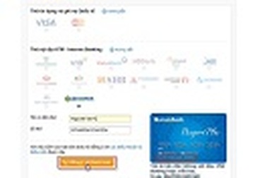 Thanh toán trực tuyến với Sacombank và Nam A Bank