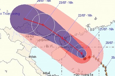 Bão Chanthu chuyển hướng, gây mưa tại miền Bắc