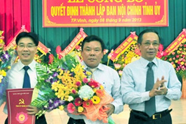 Nghệ An thành lập Ban Nội chính 