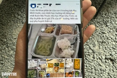 Bị phàn nàn "cắt xén" suất ăn của học sinh, nhà trường mời công an vào cuộc