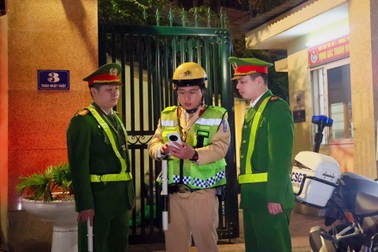 CSGT Hà Nội tuần tra kiểm soát, bảo đảm an ninh phục vụ Đại hội Đảng