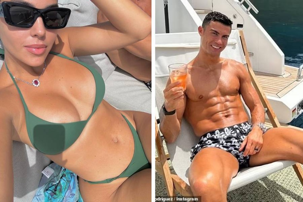 Ronaldo and his girlfriend show off their fiery bodies during summer vacation on a yacht - 1