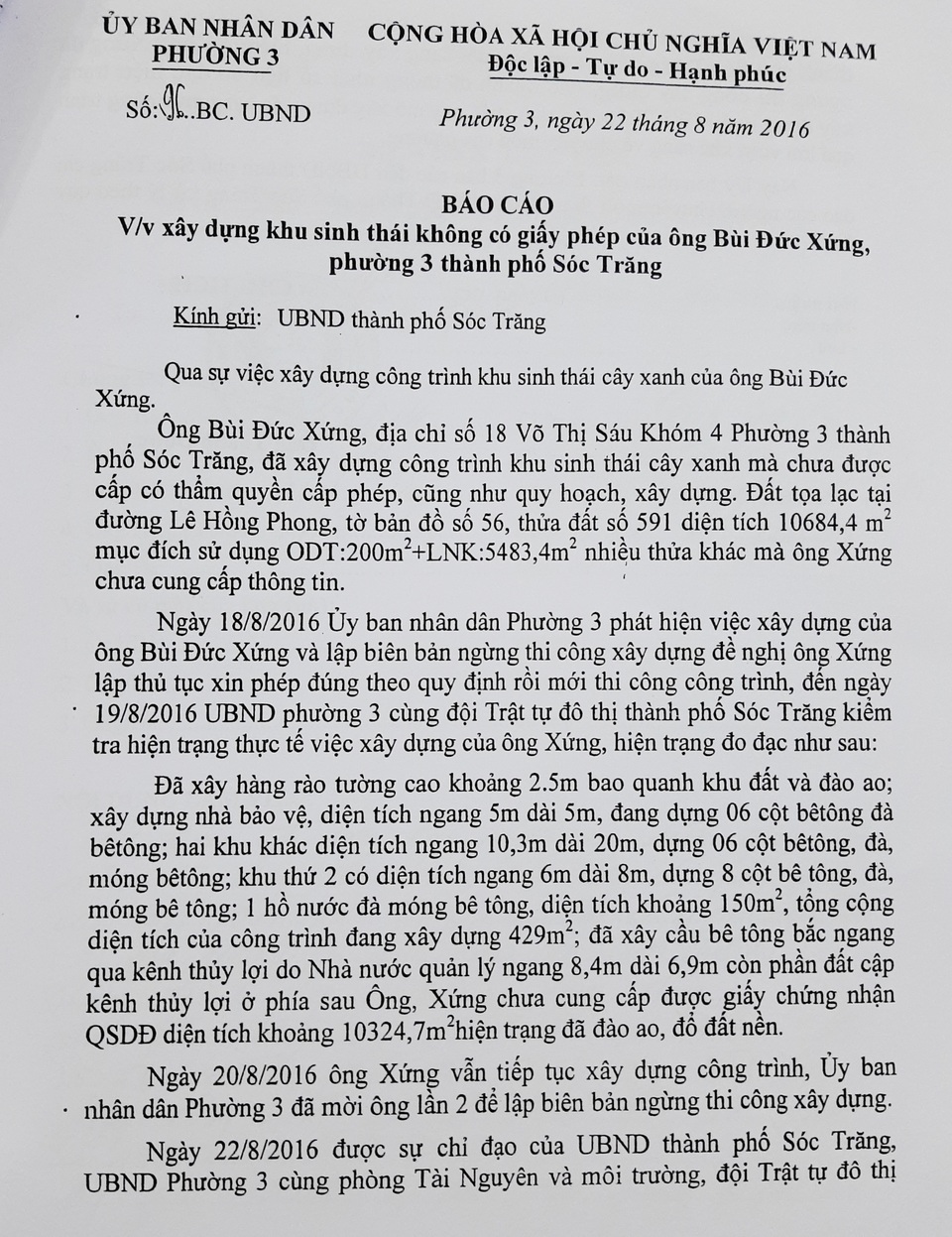 Khu sinh thái hoành tráng không phép mọc ngay giữa thành phố Sóc Trăng - 2 Khu sinh thái hoành tráng không phép mọc ngay giữa thành phố Sóc Trăng - 2