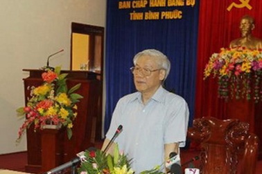 Tổng Bí thư thăm, làm việc tại tỉnh Bình Phước