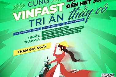Cuộc thi “Cùng VinFast tri ân thầy cô”: Tổng giải thưởng hơn 500 triệu đồng