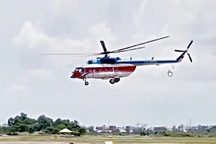 Trực thăng đưa vắc xin phòng Covid-19 ra Côn Đảo