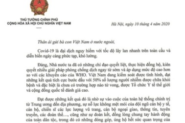 Thủ tướng gửi thư động viên kiều bào vượt khó, cùng chiến thắng đại dịch