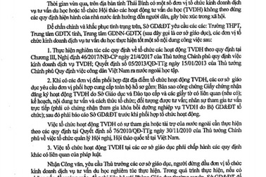 Thái Bình: Yêu cầu chấn chỉnh các hoạt động tư vấn du học không đúng quy định