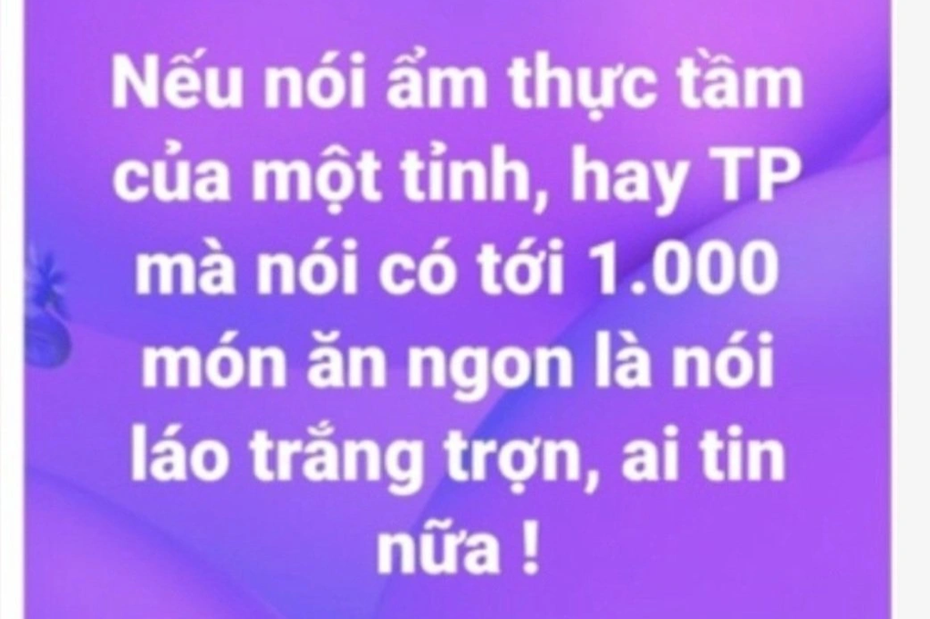 Viết thiếu chuẩn mực về 1.000 món ngon, Phó phòng bị tạm đình chỉ công tác - 1 Viết thiếu chuẩn mực về 1.000 món ngon, Phó phòng bị tạm đình chỉ công tác - 1