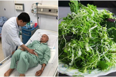 Sau khi ăn thịt lợn và rau sống, người đàn ông hoại tử ruột