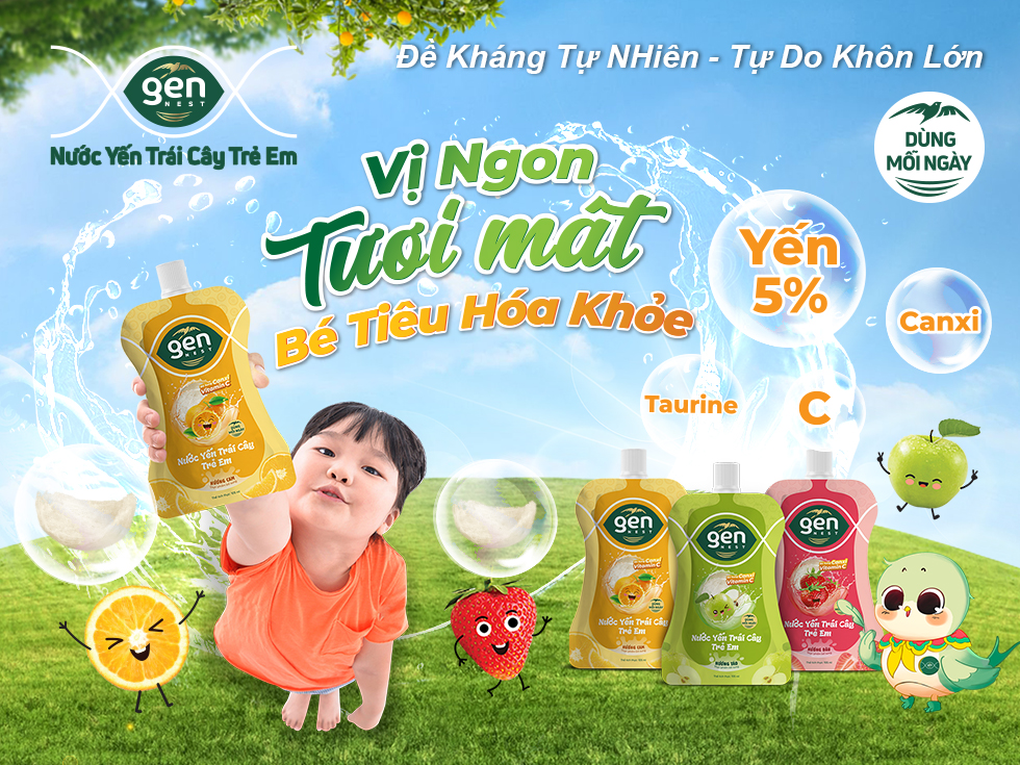 Nước yến trái cây trẻ em - giải pháp dinh dưỡng mới từ Gennest - 1 Nước yến trái cây trẻ em - giải pháp dinh dưỡng mới từ Gennest - 1