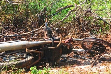 Hoảng hốt phát hiện thi thể người lái xe ôm bị đốt cháy, mất nội tạng