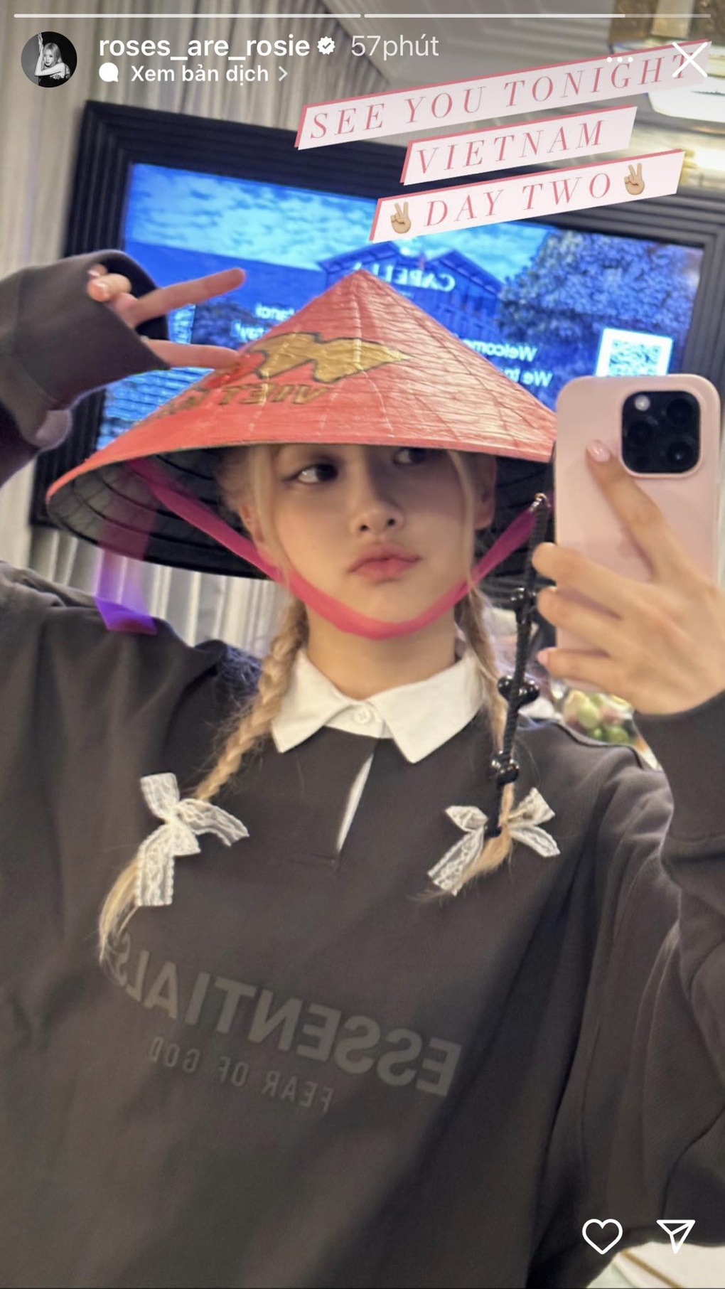 Trước đêm diễn thứ hai, Blackpink khoe ảnh đội nón lá, viết tiếng Việt - 4 Trước đêm diễn thứ hai, Blackpink khoe ảnh đội nón lá, viết tiếng Việt - 4