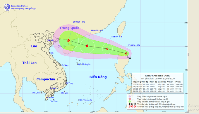 Áp thấp nhiệt đới có khả năng mạnh lên thành bão - Ảnh 1.