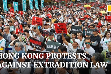 "Biển" người biểu tình tại Hong Kong phản đối dự luật dẫn độ