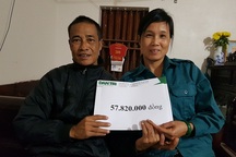 Bạn đọc Dân trí giúp đỡ anh Khả bị suy thận gần 60 triệu đồng