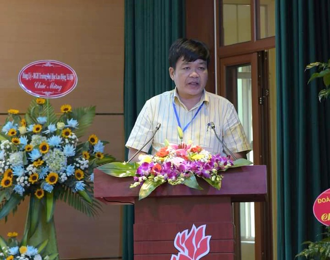 PGS. TS Lê Thanh Hà, Phó Bí thư Đảng ủy, Chủ tịch Hội đồng Trường Đại học LĐXH phát biểu chỉ đạo tại Đại hội.