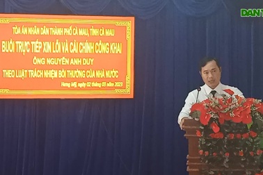 Lãnh đạo TAND TP Cà Mau xin lỗi người bị oan sai