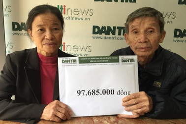 Gần 98 triệu đồng đến với gia đình bác Mỳ có 3 con bị ung thư