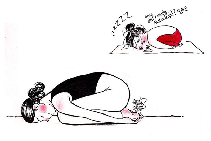 Tư thế em bé có thể khiến bạn ngủ quên.