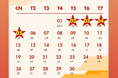 Infographic: Lịch nghỉ Tết Nguyên đán Tân Sửu và Quốc khánh 2/9