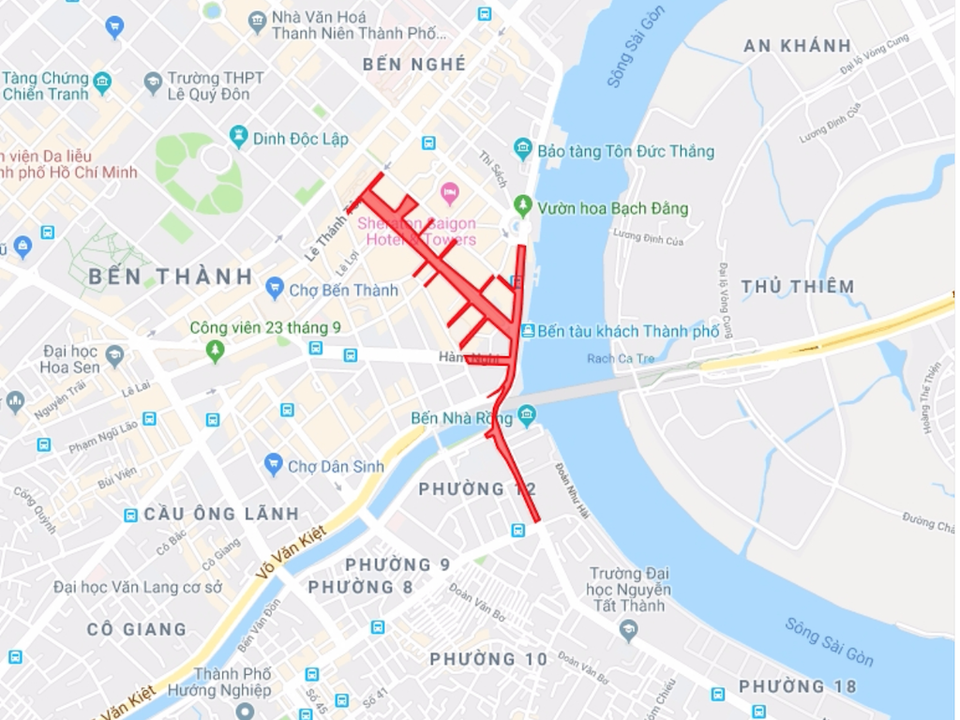 Đêm nay, TPHCM cấm xe nhiều tuyến đường trung tâm - 2