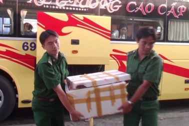 "Đón lõng" bắt giữ các phương tiện vận chuyển thịt bẩn trên quốc lộ