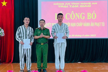 Hơn 1.100 phạm nhân ở Nghệ An được giảm án dịp Quốc khánh