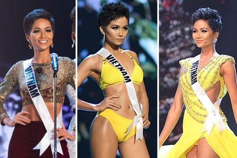 H'Hen Niê trở thành tâm điểm tại cuộc thi Hoa hậu Hoàn vũ với thần thái tự tin