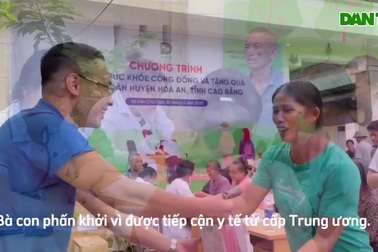 Khám sức khỏe miễn phí, tặng quà hơn 200 người dân tại Hòa An, Cao Bằng