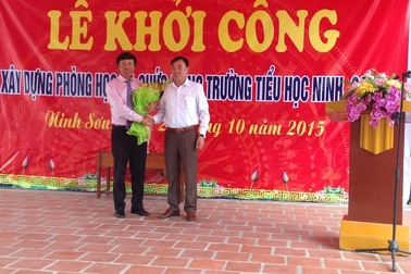 Khởi công xây dựng công trình phòng học đa chức năng trường tiểu học Ninh Sơn