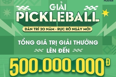 Công bố điều lệ thi đấu giải pickleball "Dân trí 20 năm - Rực rỡ ngày mới"