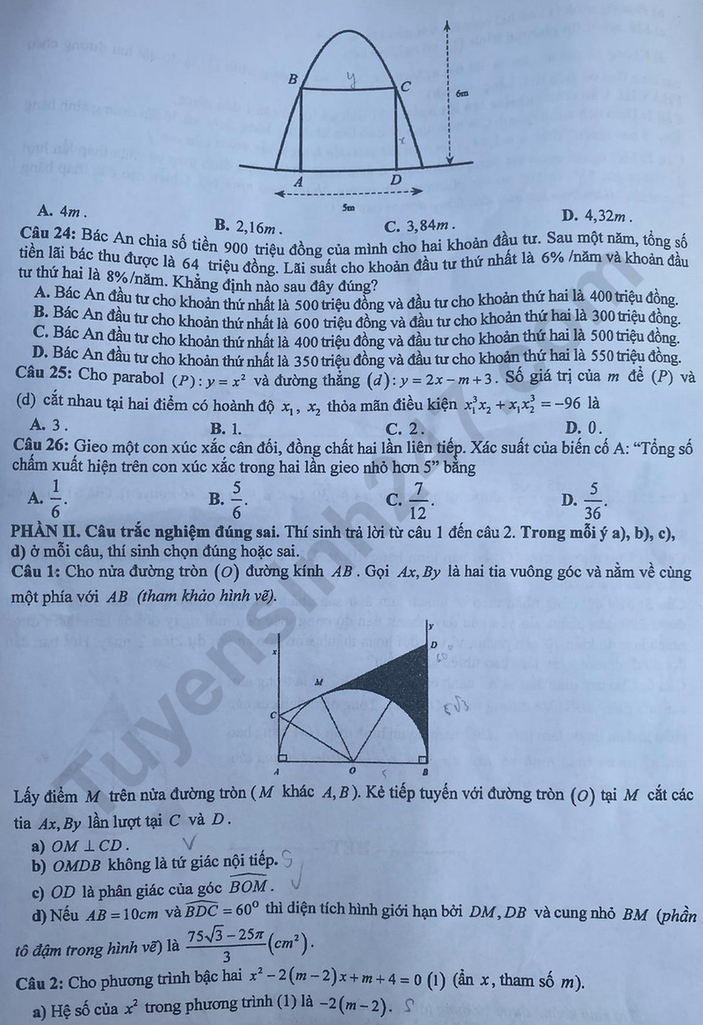 Đề và đáp án môn ngữ văn, toán thi lớp 10 Hưng Yên năm 2025 - 8 Đề và đáp án môn ngữ văn, toán thi lớp 10 Hưng Yên năm 2025 - 8