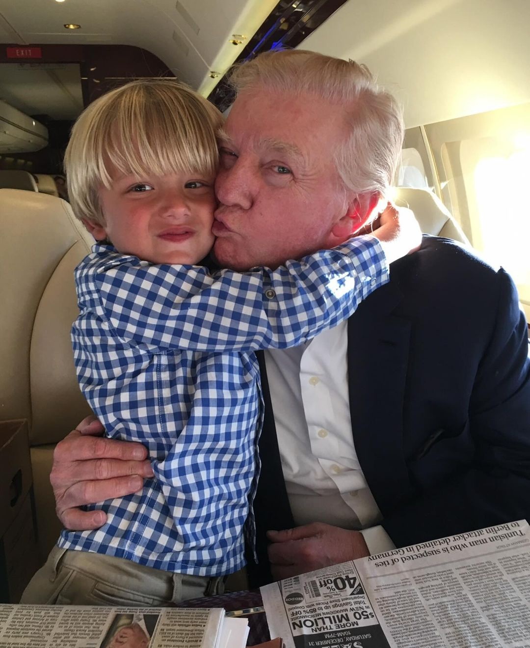 Tristan Milos Trump (SN 2011) - người con thứ 3 của Donald Trump Jr. - thường xuyên xuất hiện trên tài khoản Instagram có 7,1 triệu lượt theo dõi của bố. Tháng 10/2023, Donald Trump Jr. tổ chức sinh nhật 12 tuổi cho con trai và nhắn nhủ: "Bố yêu con rất nhiều và hy vọng con sẽ có một sinh nhật tuyệt vời, anh bạn nhỏ của bố".