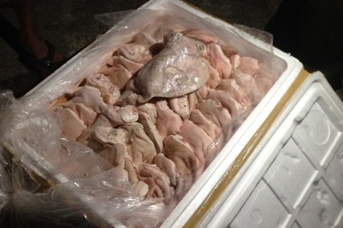 Phát hiện xe tải chở 1 tấn thực phẩm ôi thiu