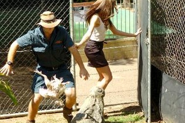 Hoa hậu Hoàn vũ Australia suýt bị cá sấu tấn công