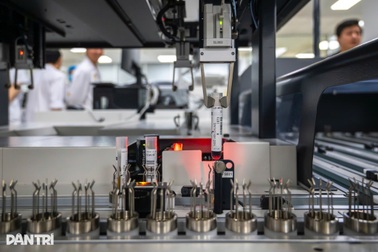 Ống xét nghiệm nối đuôi trong hệ thống tự động trả 20.000 kết quả mỗi ngày