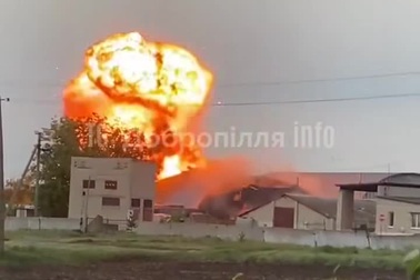 UAV Geran của Nga bổ nhào trúng mục tiêu Ukraine đã định ở Novofedorivka