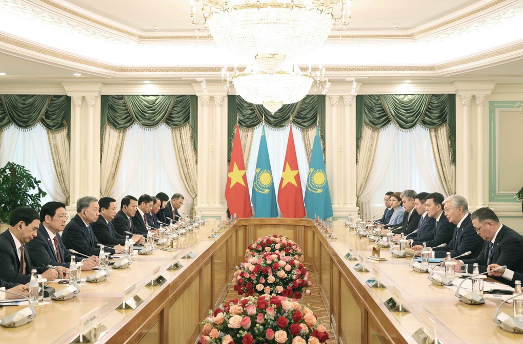 Tổng Bí thư Tô Lâm hội đàm với Tổng thống Kazakhstan - 2 Tổng Bí thư Tô Lâm hội đàm với Tổng thống Kazakhstan - 2