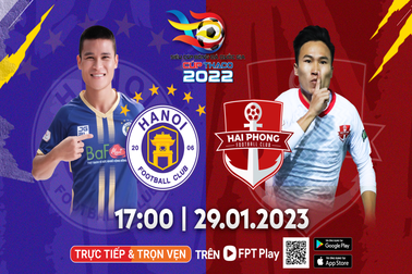 Màn đối đầu giữa CLB Hà Nội và Hải Phòng trên FPT Play