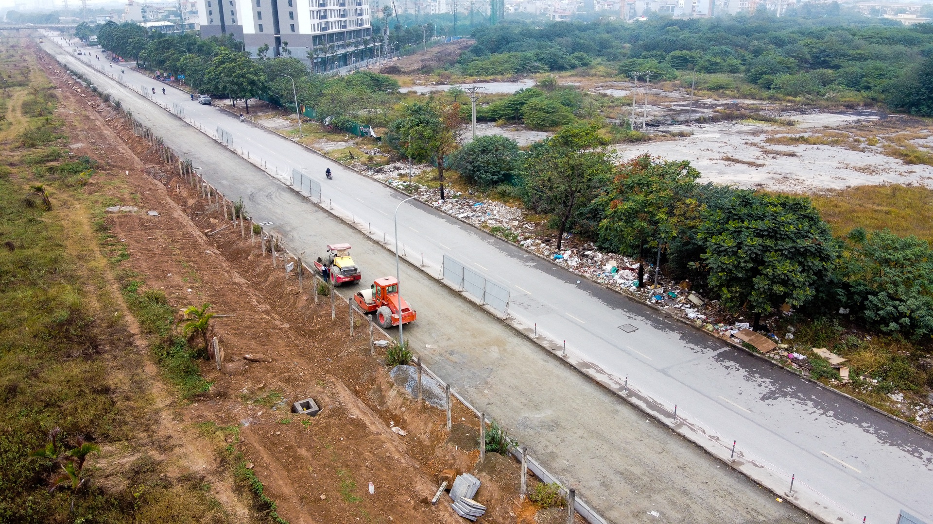 Đường gom Đại lộ Thăng Long thêm 4 làn xe, phục vụ đua xe F1 - 22 Đường gom Đại lộ Thăng Long thêm 4 làn xe, phục vụ đua xe F1 - 22